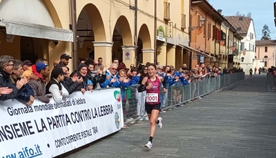 Pieve di Cento applaude Benedetta Coliva , &quot;enfant prodige&quot; della corsa su strada, e Emanuele Graziani vincitori  della Maratonina delle 4 porte.